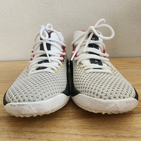 Adidas Mens Dame 4 Basketball Shoes Sneakers Lace Up Low Top White Black Size 7 main image 8